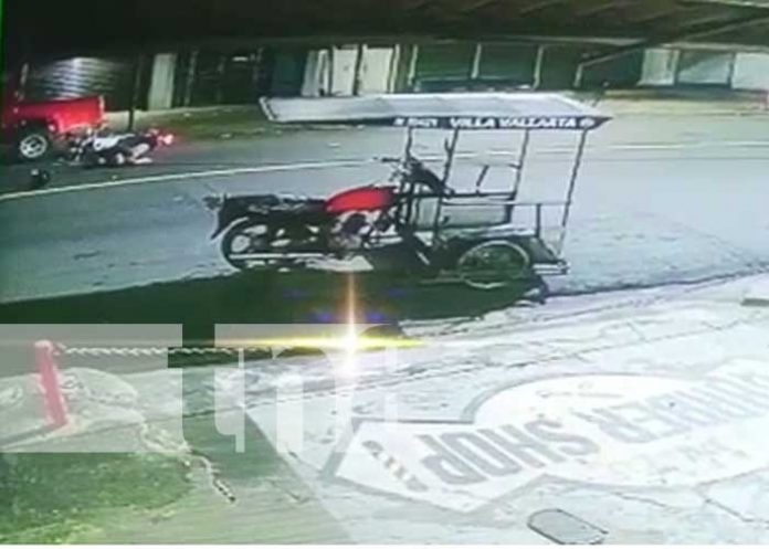 Escena de accidente mortal de tránsito en Managua