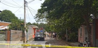 Escena donde se dio un crimen sangriento en Managua
