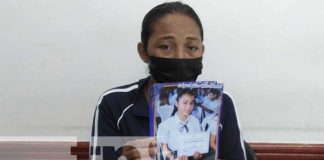 Imagen de jovencita desaparecida en Managua