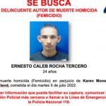 Se busca a Ernesto Caleb Rocha, autor de horrendo femicidio en Managua Autor de femicidio en un barrio de Managua