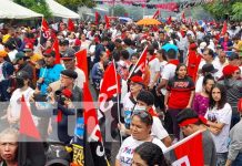 Miles de familias y militantes recorren calles del Distrito VII de Managua Celebración por el 43/19 en el Distrito VII de Managua
