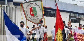 Bandas rítmicas en el Instituto Ramírez Goyena, en Managua