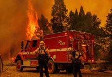 Evacuan a familias tras voraz incendio en el parque Yosemite, California Evacuan a familias tras voraz incendio en el parque Yosemite, California