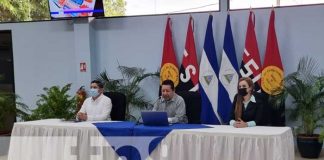 Conferencia de prensa con autoridades educativas en Nicaragua