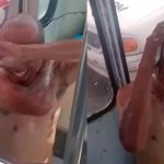 Viral: Captan a hombre mientras se bañaba dentro de la ruta en México En México hombre es viral en TikTok por bañarse en ruta