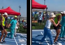 «Acto de amor» Atleta se marea en carrera y su madre lo empuja a la meta Atleta sufre descompensación y empezó a tambalearse