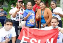 Familias sandinistas del Distrito V de Managua realizan caminata para celebrar el 43-19 Celebración en Managua por el 43/19 este 19 de julio