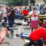 Mala maniobra deja delicado a motociclista y acompañante en Managua Accidente de tránsito en sector de El Arbolito, Managua