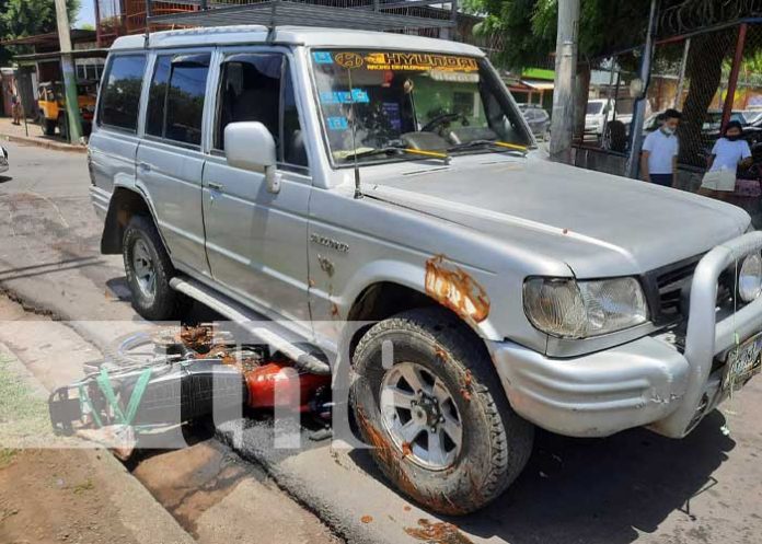 Accidente de tránsito en sector de La Cachorra, Managua