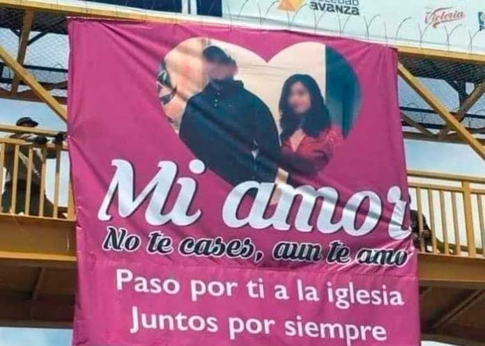 ¡Como historia de novela! Con manta, le ruega a su ex que no se case