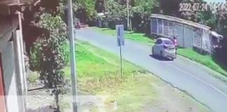 Escena de accidente de tránsito en Managua
