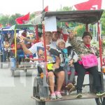 Mototaxis y caponeras en celebración del 43/19 en Managua