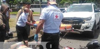 Accidente de tránsito en sector del Paso a Desnivel de Portezuelo, Managua
