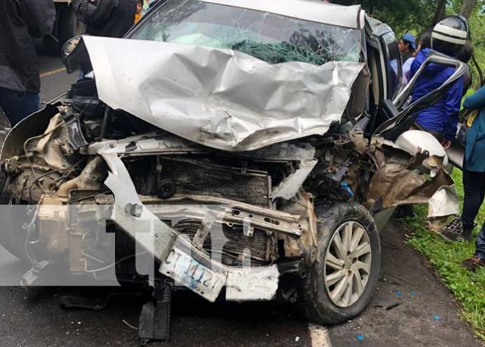 Fuerte accidente de tránsito en camino a Santo Tomás, Chontales