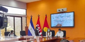 Conferencia de prensa sobre las teleclases en Nicaragua