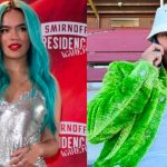 Karol G y rumorado novio Feid se cubren con mantel para evitar paparazzi Karol y Feid salen como fantasmas de un restaurante