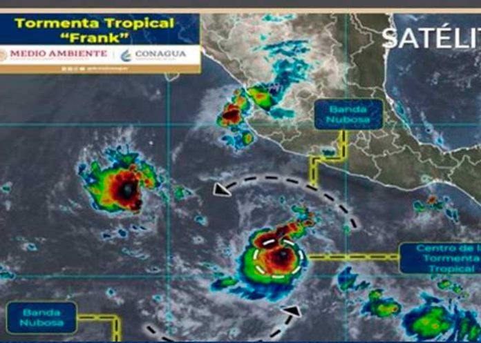 Tormenta tropical Frank se forma frente las costas del Pacífico de México