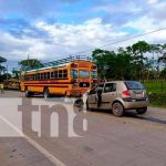 Taxi impacta con un bus en Siuna y deja a dos lesionados de gravedad Taxi impacta con un bus en Siuna y deja a dos lesionados de gravedad