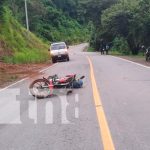 Mala maniobra hace que motociclista termine lesionado en Nueva Segovia