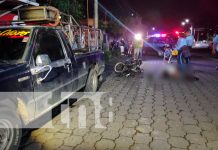 Hombre perece tras estrellarse contra una camioneta en Managua Hombre perece tras estrellarse contra una camioneta en Managua