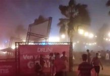Un muerto y 40 heridos tras derrumbe de escenario en festival de España Un muerto y 40 heridos tras derrumbe de escenario en festival de España