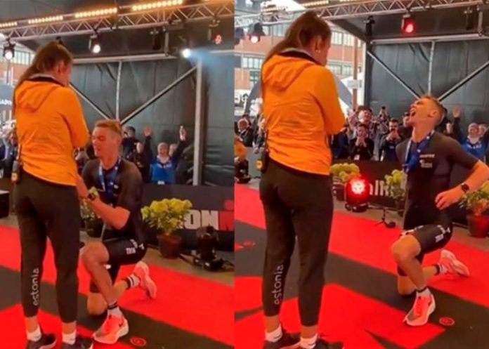 Sufre un calambre mientras pide matrimonio en Estonia