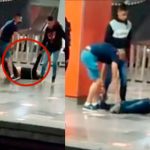 En modo bulto: Cargan a su amigo borracho en el metro de México Cargan a su amigo borracho en el metro de México