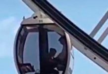¡En pleno Kulg y Allan! Pareja se exhibe en parque de diversiones (Video) Pareja se exhibe en parque de diversiones