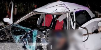 Un muerto y una lesionada en brutal accidente en Tipitapa