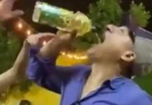 ¡Hasta los quesos! Sujeto se lanza «shot» de aceite en una fiesta ¡Hasta los quesos! Sujeto se lanza "shot" de aceite en una fiesta