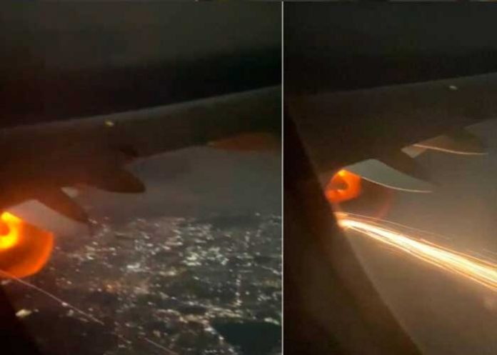 ¡La vieron pálida! Motor de avión toma fuego mientras volaba en México