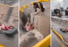 Por vago: Jugaba en cauce y lo arrastra la corriente en México (VIDEO)