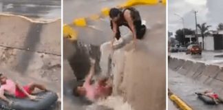 Por vago: Jugaba en cauce y lo arrastra la corriente en México (VIDEO)