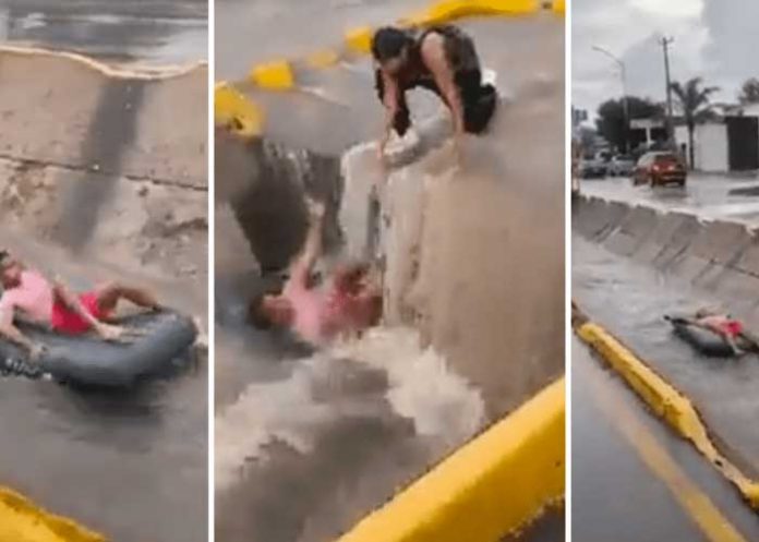 Por vago: Jugaba en cauce y lo arrastra la corriente en México (VIDEO)