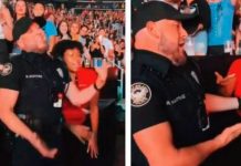 ¡Diablos Policía! Se roba el show al bailar en concierto de Daddy Yankee
