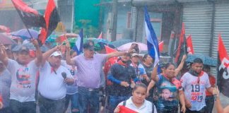 Siuna: Bajo la lluvia realizaron marcha para honrar la gesta de Pancasán