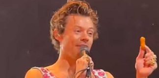Insólito: Harry Styles detiene presentación por una pieza de pollo