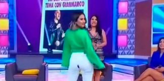 Cantante en Perú tiene un accidente en vivo al "bajarle la regla"
