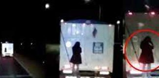 ¡VIDEO! Camioneros observan el aterrador fantasma de una niña