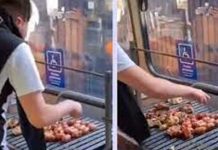 ¡No aguantan nada! Hinchas realizan parrillada dentro de un bus ¡No aguantan nada! Hinchas realizan parrillada dentro de un bus