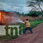 Registran fuerte incendio en Condega, Estelí