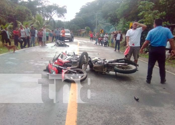 Triple colisión solo daños en Quilalí, Nueva Segovia
