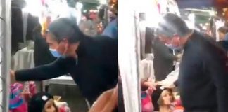 Político argentino besa a maniquí pensando que era un niño
