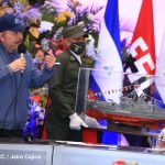 Presidente Daniel Ortega en acto de los 42 años de la Fuerza Naval del Ejército de Nicaragua, hablando de la CELAC