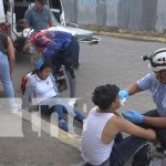 (VIDEO) Fuerte impacto entre motos deja dos lesionados en Estelí Personas lesionados tras choque de motos en un barrio de Estelí