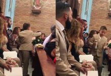 El niñin grabado en TikTok hizo de las suyas en la iglesia