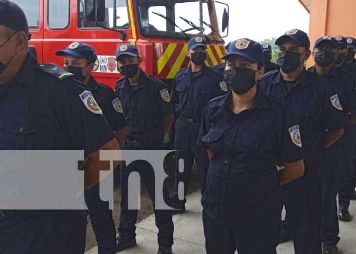 Inauguración de estación de bomberos en San Francisco Libre