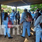 MINSA realiza aplicación de BTI en el barrio Laureles Sur, Managua Jornada de abatización y fumigación en Managua
