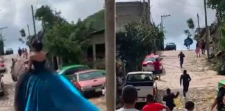 Cuando el caballo se la llevó, su familia corrió tras ellos