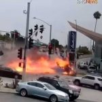 Impactante accidente en California tras ignorar la luz roja del semáforo Impactante accidente en California tras ignorar la luz roja del semáforo